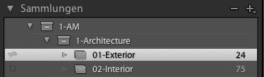 Lightroom 5.4 Synchronisation zu Lightroom Mobile ist aktiv für die Sammlung "01-Exterior" screenshot-842